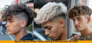 Alpaca Haircut Guide Styles Wavy hair alpaca haircut with tapered sides and medium fluffy top volume
