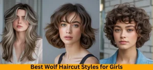 Long layered wolf haircut with dramatic top layers and flowing ends.