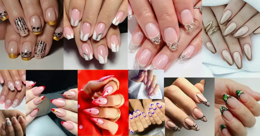 45 Stunning French Nail Designs: 2026 Trends & Classic Styles 1 The feature image of Stunning French Nail Designs Chrome French tip nails with mirror silver metallic finish, Hailey Bieber inspired glazed donut nail trend