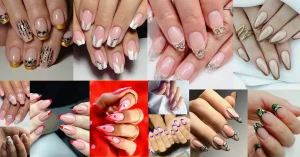 The feature image of Stunning French Nail Designs Chrome French tip nails with mirror silver metallic finish, Hailey Bieber inspired glazed donut nail trend