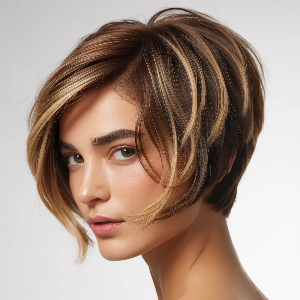 Low maintenance pixie bob haircut with natural texture and soft layers for an effortless everyday hairstyle.