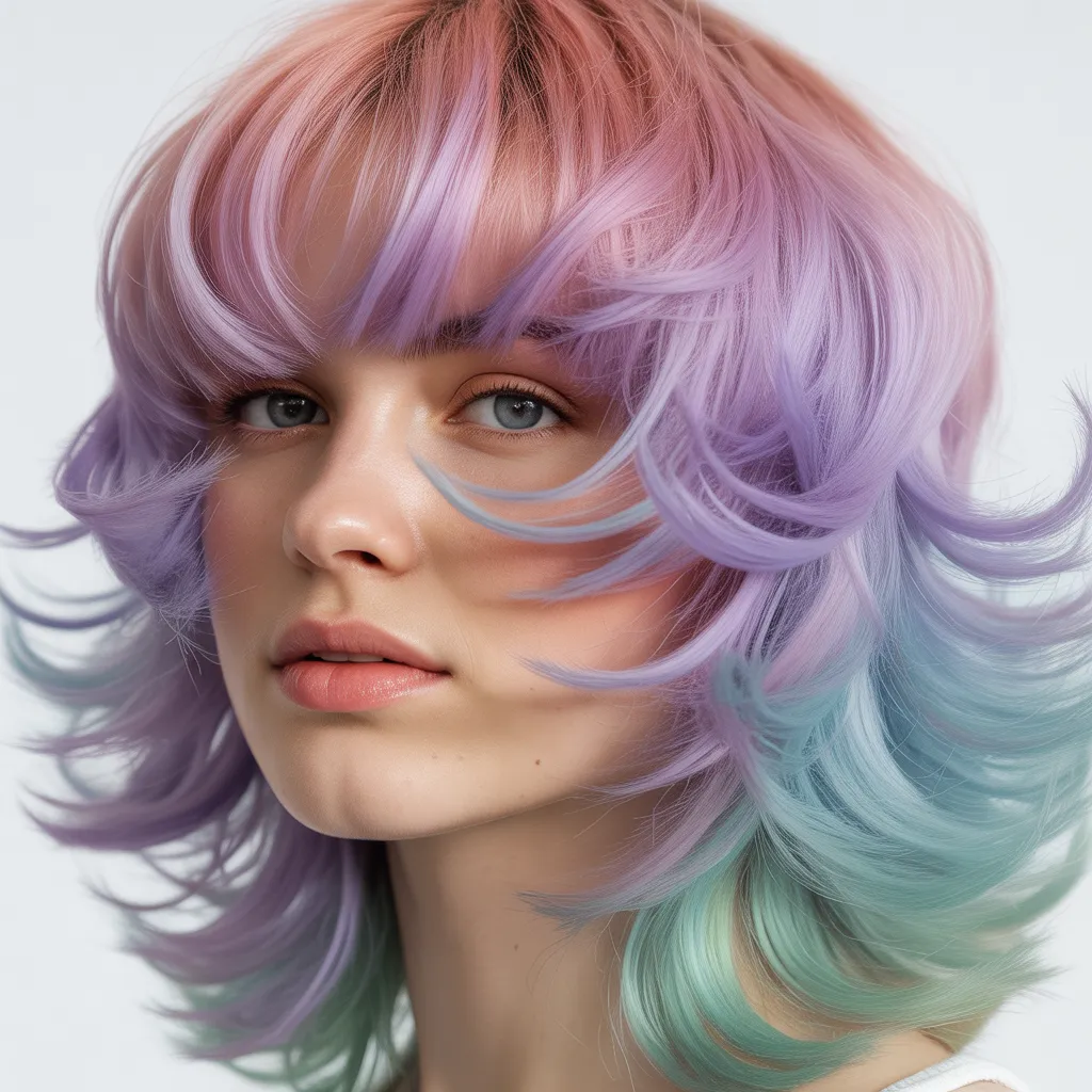 Jellyfish Haircut Styles: Best Looks & Ideas 5 Short jellyfish haircut with bangs and playful pastel colors