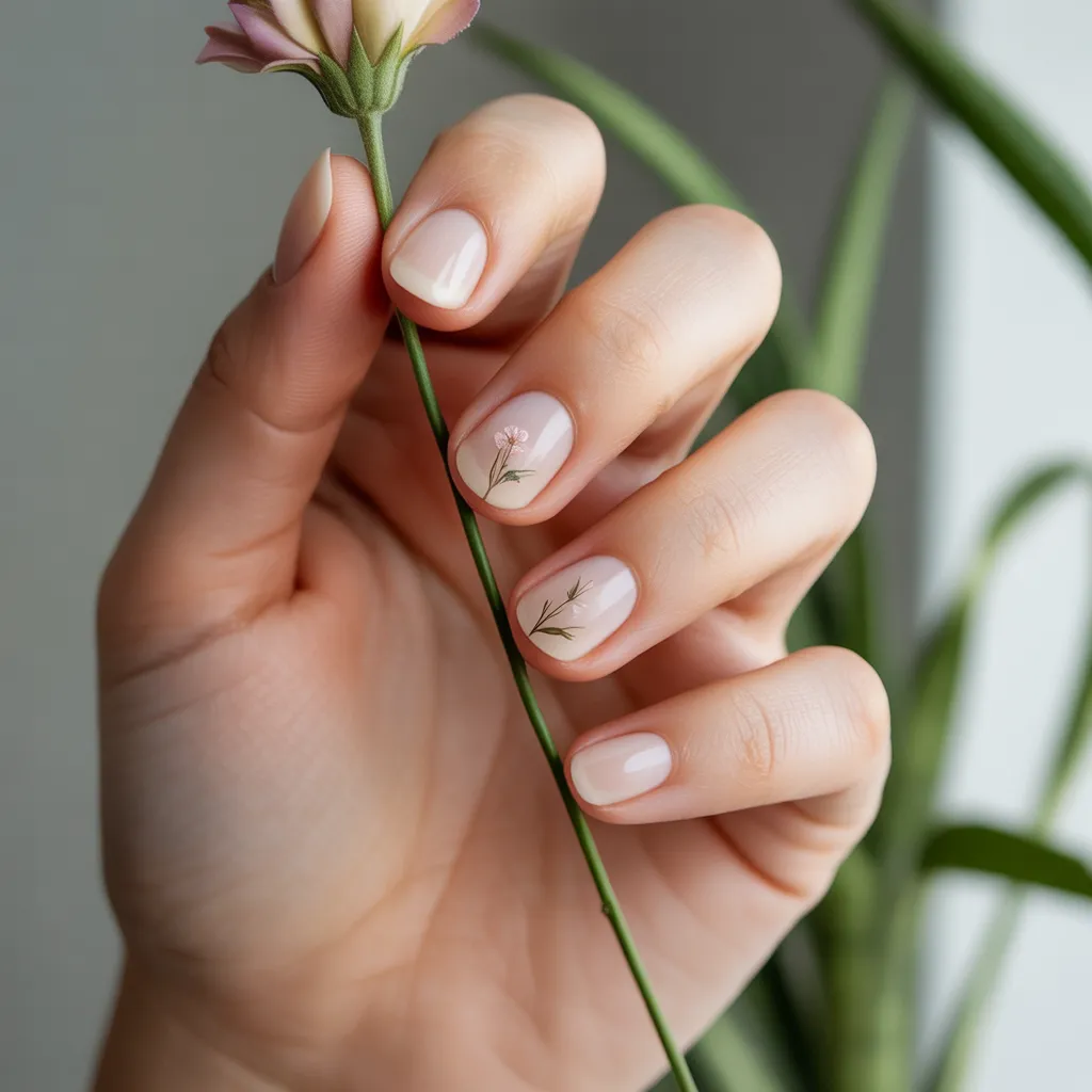 short-natural-spring-nails